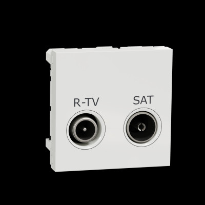 Розетка R-TV SAT одинарная, 2 модуля белый NU345418