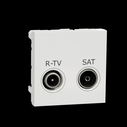 Розетка R-TV SAT одинарная, 2 модуля белый NU345418