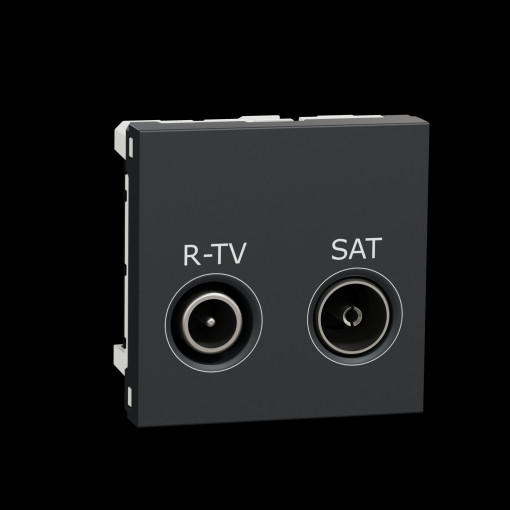 Розетка R-TV SAT проходная,  2 модуля антрацит NU345654