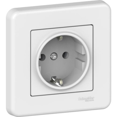 Розетка с заземлением LEONA белая LNA2900121 Розетка с заземлением LEONA белая LNA2900121