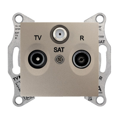 TV/R/SAT розетка оконечная SEDNA титан SDN3501368