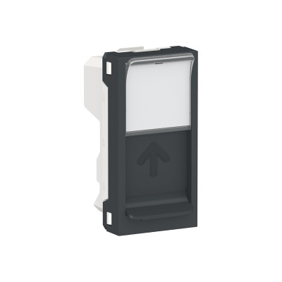 Центральная плата RJ45Keystone/Systimax 1 модуль антрацит NU946054