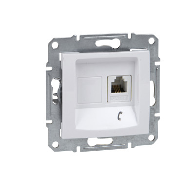 Телефонная розетка RJ11 SEDNA белый SDN4101121