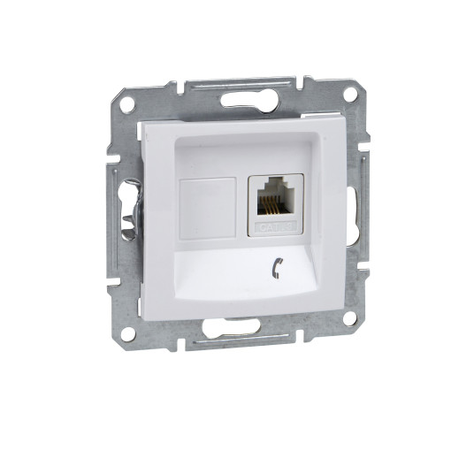 Телефонна розетка RJ11 SEDNA білий SDN4101121