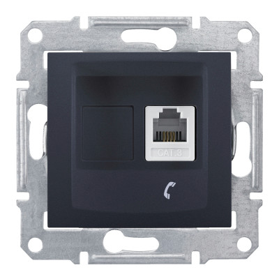 Телефонная розетка RJ11 SEDNA графит SDN4101170
