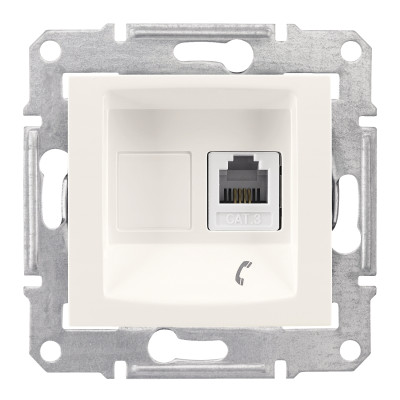 Телефонная розетка RJ11 SEDNA слоновая кость SDN4101123