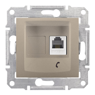 Телефонная розетка RJ11 SEDNA титан SDN4101168