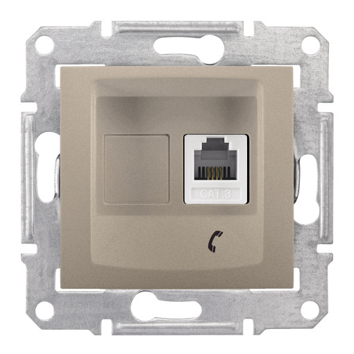 Телефонна розетка RJ11 SEDNA титан SDN4101168