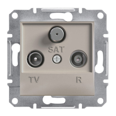 TV-R-SAT розетка оконечная ASFORA бронза EPH3500169