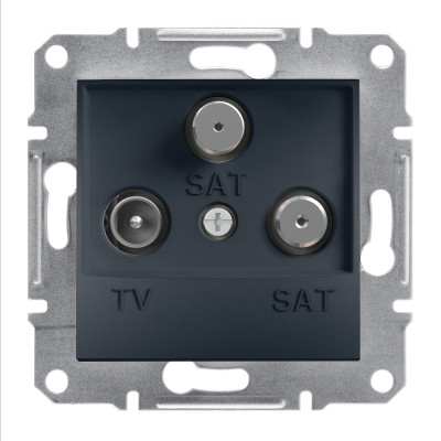 TV-SAT-SAT розетка оконечная ASFORA антрацит EPH3600171