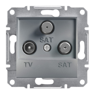 TV-SAT-SAT розетка оконечная ASFORA сталь EPH3600162
