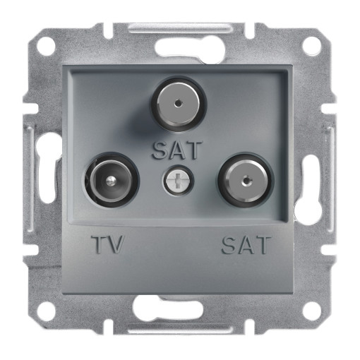 TV-SAT-SAT розетка оконечная ASFORA сталь EPH3600162