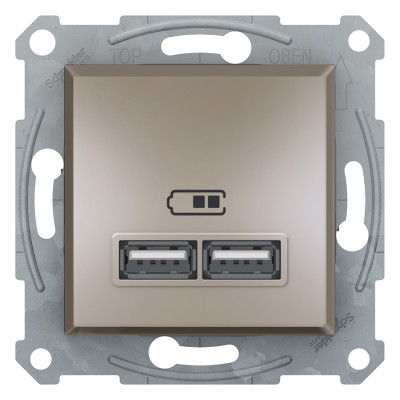 USB розетка 2,1A бронза ASFORA EPH2700269