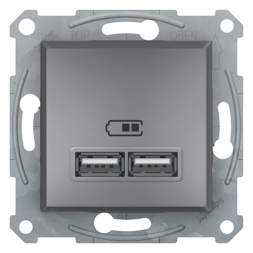 USB розетка 2,1A сталь ASFORA EPH2700262