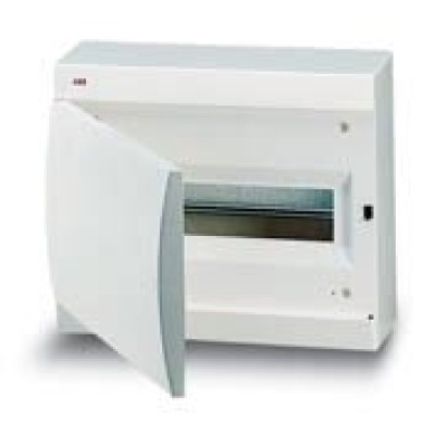 Бокс настінний ABB Unibox на 12 модулів, колір білий з білими дверцятами IP40