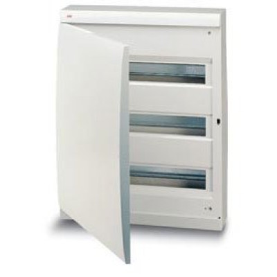 Бокс настенный ABB Unibox на 54 модуля, цвет белый с белой дверцей IP40