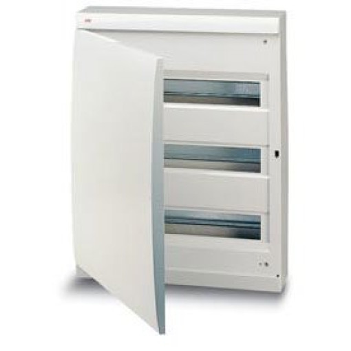 Бокс настенный ABB Unibox на 54 модуля, цвет белый с белой дверцей IP40