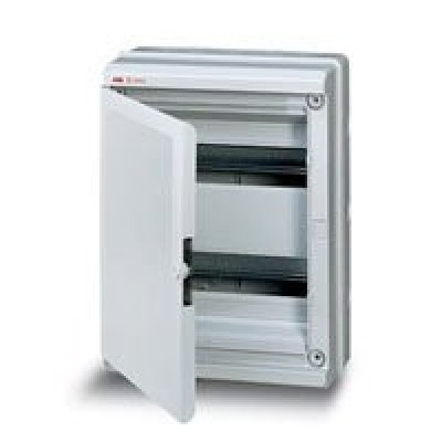 Щиток влагозащищенный ABB EUROPA настенный IP65 / 24 модулей, цвет серый с непрозрачной дверцей