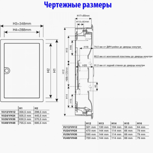Щиток для скрытого монтажа, 36 модулей Volta VU36UA
