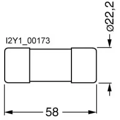 Цилиндр. предохр. класс aм, тр22X58MM, 500в 12A