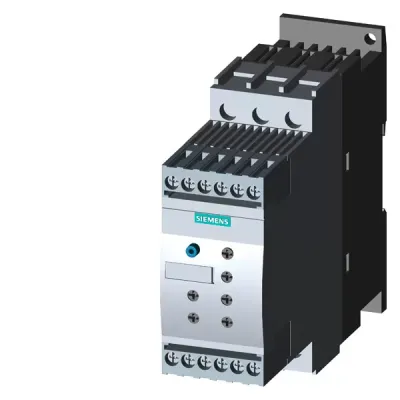 Устройство плавного пуска SIRIUS, типоразмер S0, 12.5A, 5.5квт/400V, 40 град., номинальное рабочее напряжение UE 200-480V AC, номинальное напряжение цепи управления US 24V AC/DC, винтовые клеммы, вход для термисторной защиты электродвигателя 3RW4024-1TB04