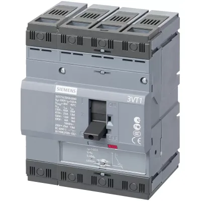 Автоматичний вимикач 3VT1 стандартна відключаюча здатність Icu=25kA, 415V AC 4-полюсний Siemens 3VT1703-2EG46-0AA0
