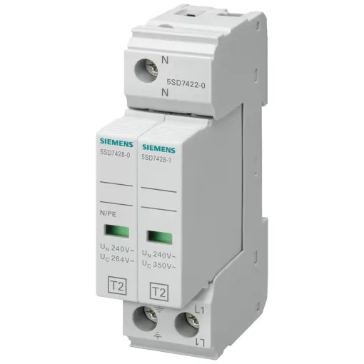 Обмежувачі перенапруги тип 2 REQUIREMENT категорія C, UC 350V PLUG-IN PROTECTION BLOCKS 2пол., 1 + 1 CIRCUIT для TN-S AND TT SYSTEMS NARROW DESIGN