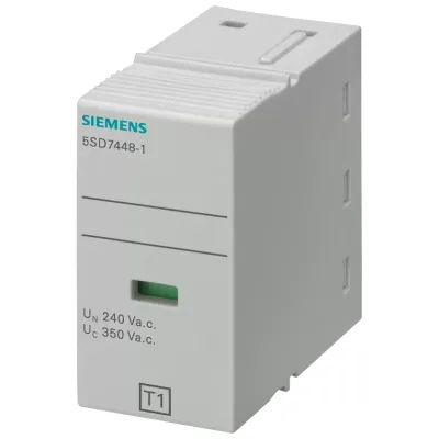 Модуль тип 1 L-N REQUIREMENT категория B, UC 350V 1пол. F. комбинир.ограничитель перенапряжений 5SD744.. Siemens 5SD7448-1