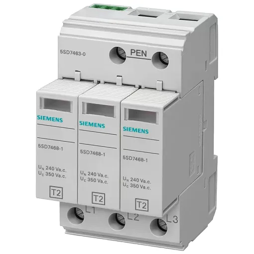 Обмежувачі перенапруги тип 2 REQUIREMENT категорія C, UC 350V PLUG-IN PROTECTION BLOCKS 3-полюса, 3 + 0 CIRCUIT для TNC SYSTEMS