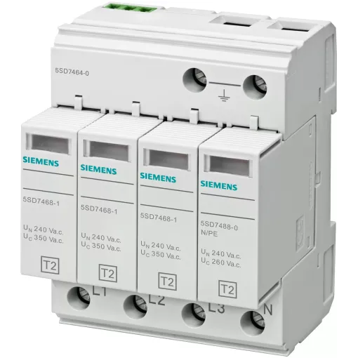Ограничитель перенапряжений тип 2 REQUIREMENT категория C, UC 350V PLUG-IN PROTECTION BLOCKS 4пол., 3+1 CIRCUIT для TN-S AND TT SYSTEMS