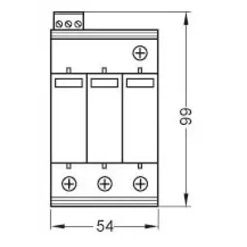 Ограничитель перенапряжений тип 2 REQUIREMENT CAT. C,UC 580V AC PROTECTION BLOCKS PLUGGABLE 3пол.S, 3+0 CIRCUIT для IT SYSTEMS WITHOUT N CONDUCTOR COMMUNICATION CONTACT