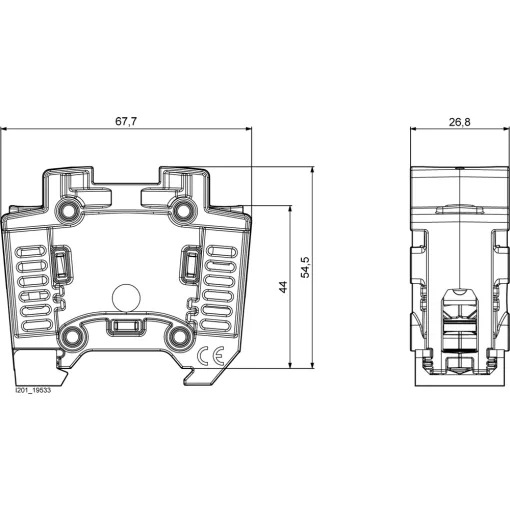 NEOZED, підстава, D02, 1-пол., 63 A, Un AC: 400 V, Un DC: 250 V