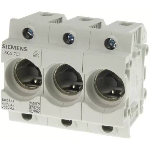 NEOZED, підстава, D02, 3-пол., 63 A, Un AC: 400 V, Un DC: 250 V