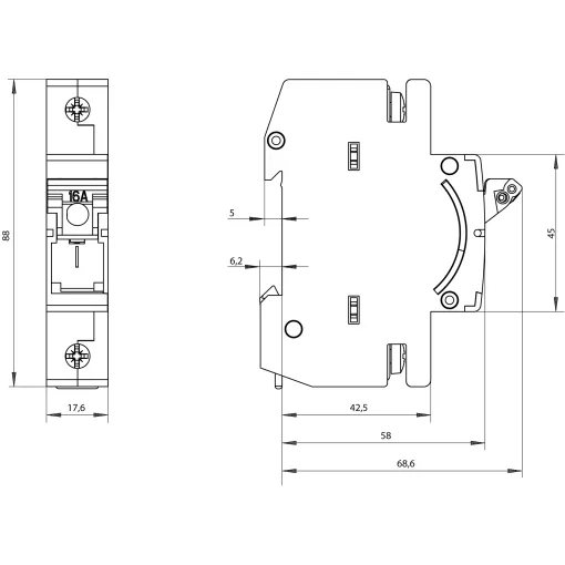 Разъединитель MINIZED D01 6A 1P