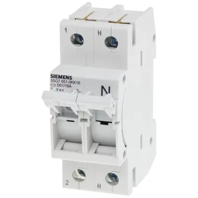 Разъединитель MINIZED D01 16A 230/400V 1P+N для предохранителей 2-16A Siemens 5SG7651-0KK16
