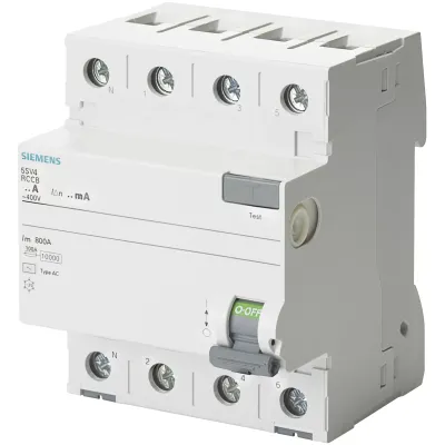 Устройство защитного отключения тип AC 25/4 300MA 4мод. N-слева Siemens 5SV4642-0KL