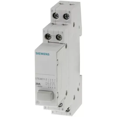 Кнопка 2 НВ + 2 нз з функцією залипання, сірий Siemens 5TE4811-2 Кнопка 2 НВ + 2 нз з функцією залипання, сірий Siemens 5TE4811-2