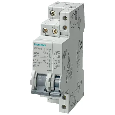 Выключатель D=70мм 20а 1+N-полюсный с доп. выключ. 1NC/1NO Siemens 5TE8118