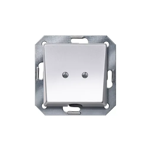 DELTA I-SYSTEM алюминевый металлик защитная крышка розетки 55X55MM