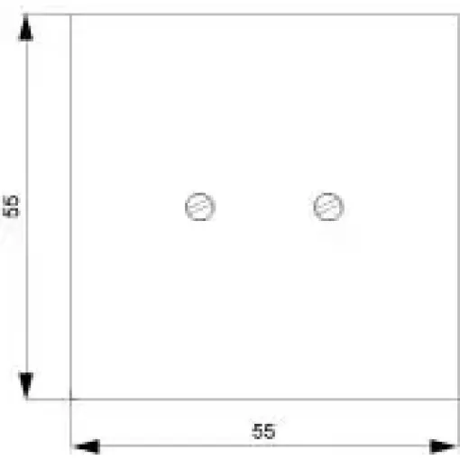 DELTA I-SYSTEM алюминевый металлик защитная крышка розетки 55X55MM