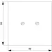 DELTA I-SYSTEM алюминевый металлик защитная крышка розетки 55X55MM