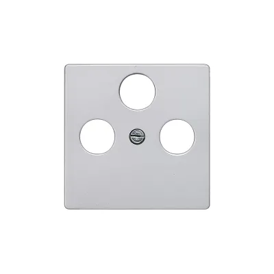 DELTA I-SYSTEM алюминевый металлик крышка розетки для RF/TV/SAT 55X55MM 3 отверстия Siemens 5TG1252-2
