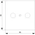 DELTA I-SYSTEM алюминевый металлик крышка розетки для RF/TV/SAT 55X55MM 2 отверстия