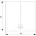 DELTA I-SYSTEM електричний білий вимикач 2 клавіші з вікном 55X55MM