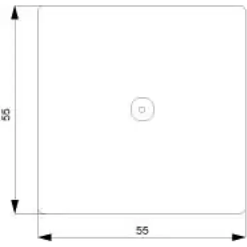 DELTA I-SYSTEM електричний білий вимикач 1 клавіша мотузкові приводом 55X55MM