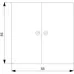 DELTA I-SYSTEM електричний білий вимикач 2 клавіші фіксувати гвинтами 55X55MM