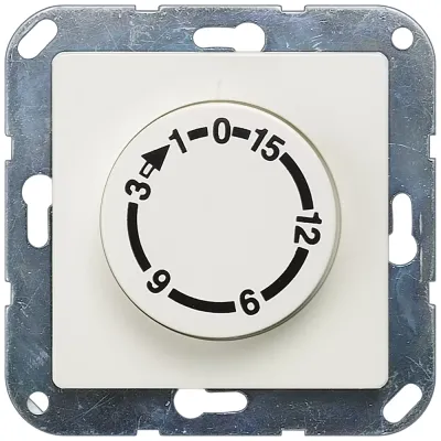 DELTA I-SYSTEM титаново-білий колір таймер 16а 250в 15 хвилин 2-полюсні електромагнітного мех. частина вмонтовувана під штукатурку Siemens 5TT1011