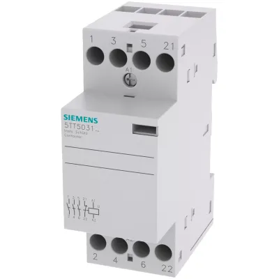 INSTA контактор с 3 NO CONT. AND 1 NC CONT. CONTACT FOR AC 230, 400V 25A ACTIVATION AC230V DC220V Siemens 5TT5031-0 INSTA контактор с 3 NO CONT. AND 1 NC CONT. CONTACT FOR AC 230, 400V 25A ACTIVATION AC230V DC220V Siemens 5TT5031-0