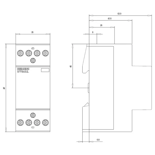 INSTA контактор с 2 нет. і 2 NC CONT. контакт для активації AC 230, 400V 25A AC230V DC220V
