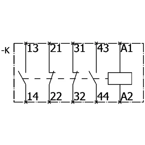 INSTA контактор с 2 NO CONT. AND 2 NC CONT. CONTACT FOR AC 230, 400V 63A ACTIVATION AC230V DC220V